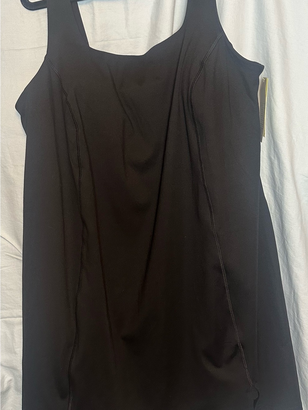 Xhilaration Black Midi Scoop Neck Tank Dress